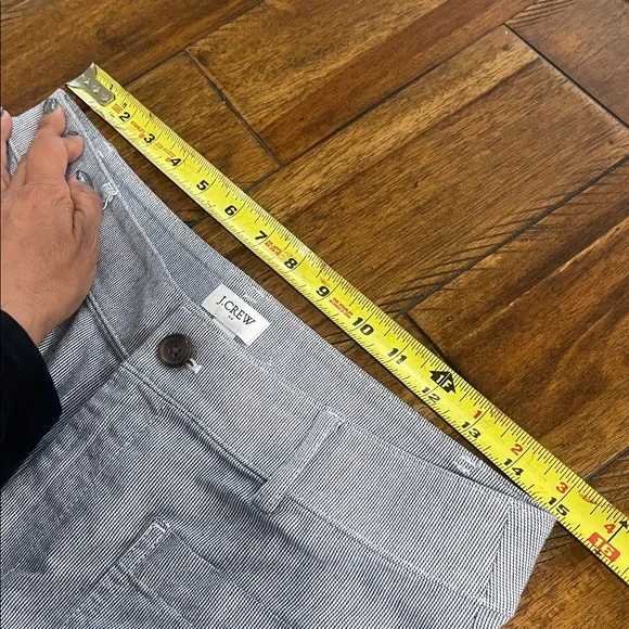 J Crew High rise patch pockets wide leg blue white striped trousers pants sz 28P - Picture 6 of 16